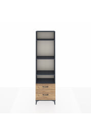 Arges Dolap 4 Raflı 2 Çekmeceli 60x30x221 Antrasit-Çam