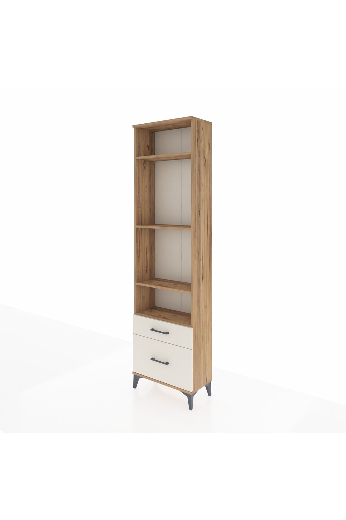 Arges Dolap 4 Raflı 2 Çekmeceli 60x30x221 Çam-Aytaşı