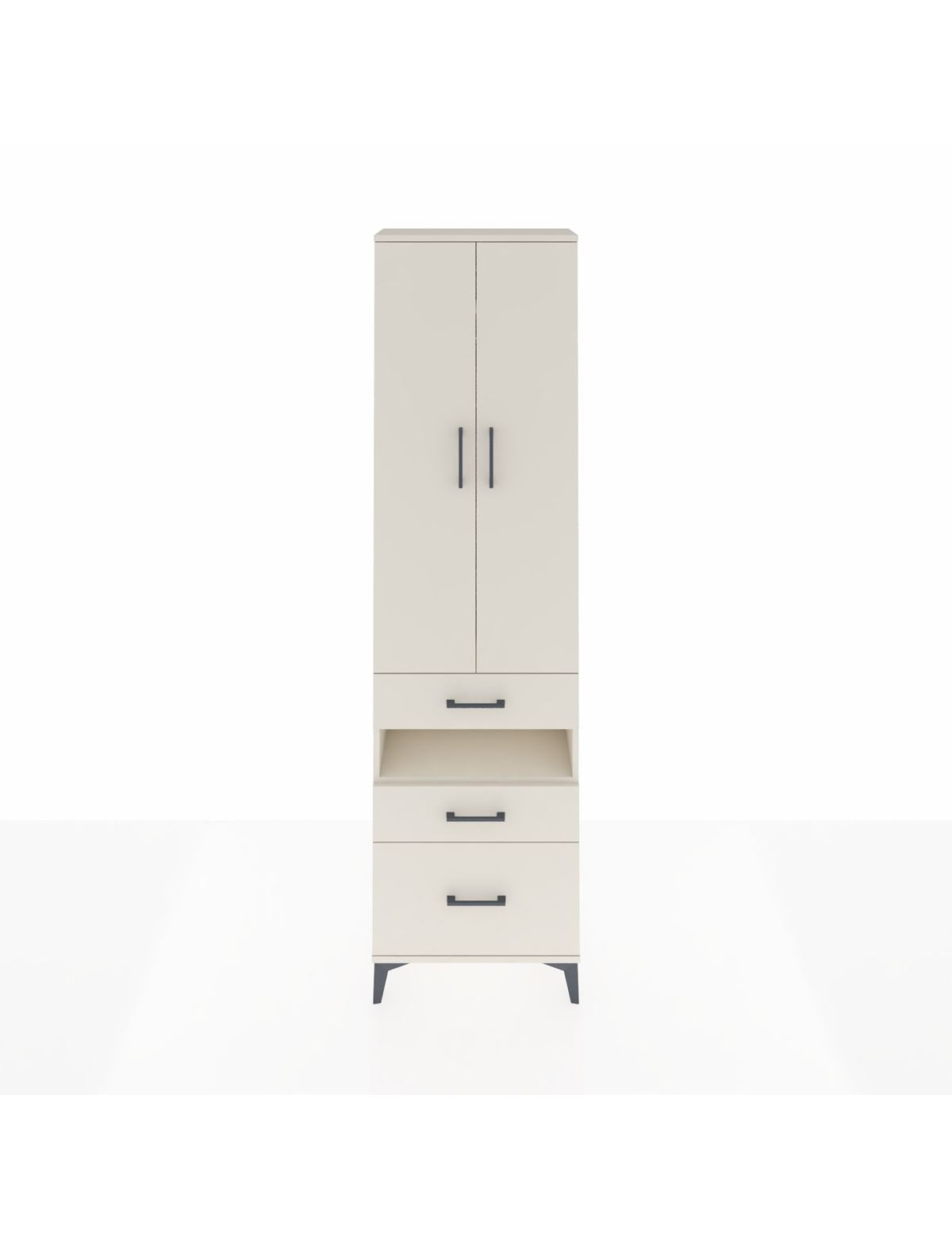 Arges Dolap 3 Raflı 3 Çekmeceli Tek Askılı 60x30x221 Aytaşı-Aytaşı