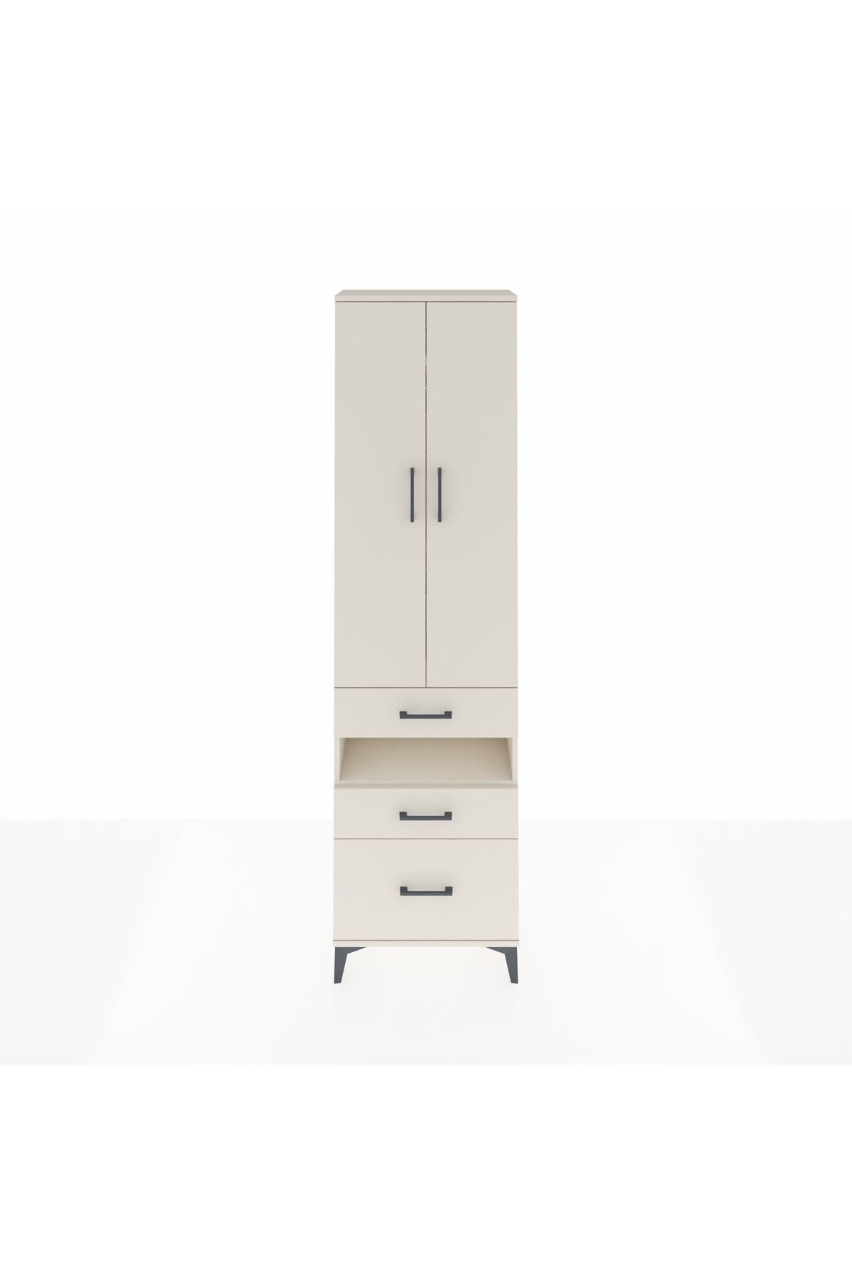 Arges Dolap 3 Raflı 3 Çekmeceli Tek Askılı 60x30x221 Aytaşı-Aytaşı