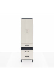 Arges Dolap 3 Raflı 3 Çekmeceli Tek Askılı 60x30x221 Antrasit-Aytaşı