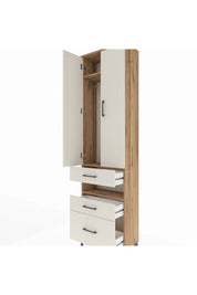 Arges Dolap 3 Raflı 3 Çekmeceli Tek Askılı 60x30x221 Çam-Aytaşı