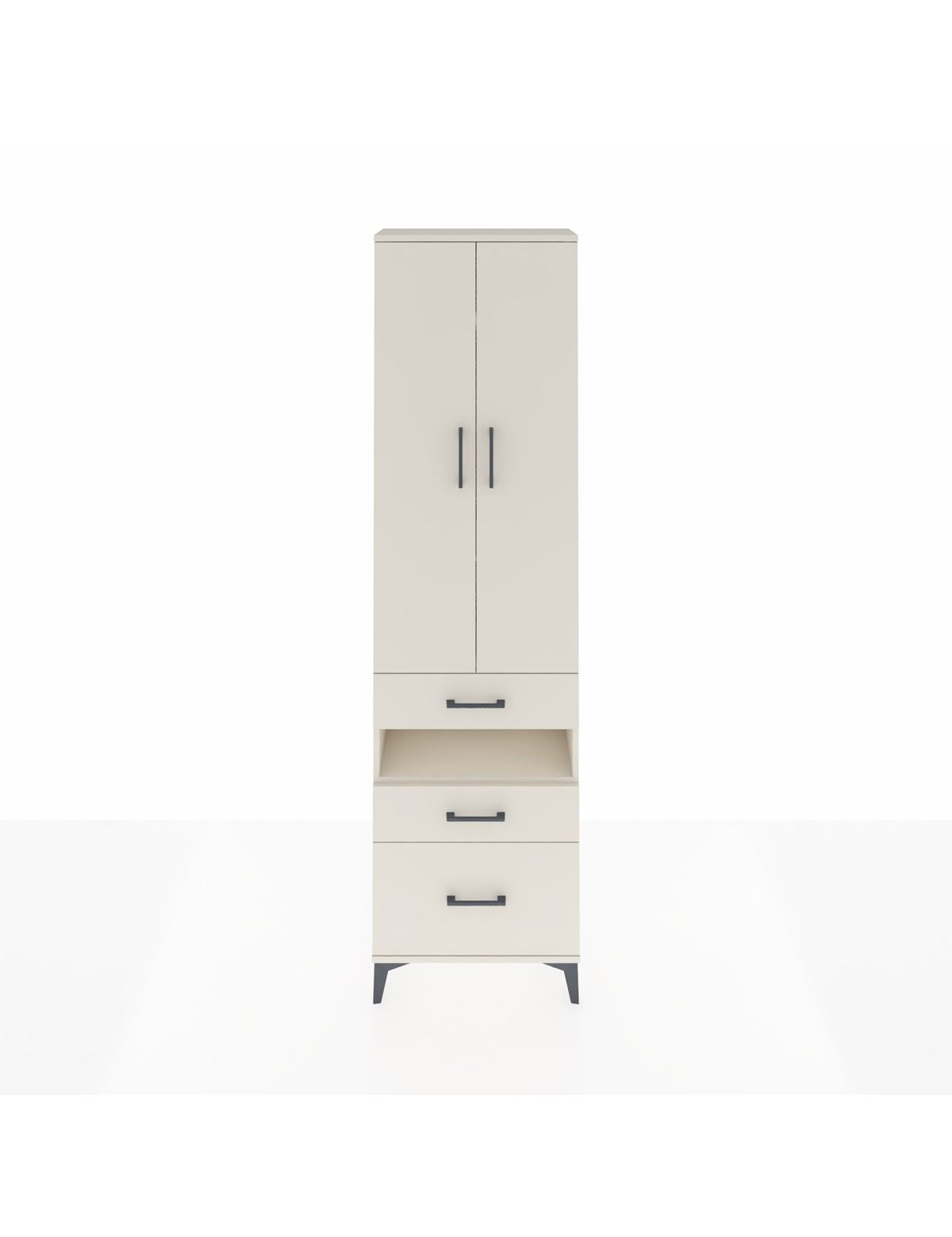 Arges Dolap 4 Raflı 3 Çekmeceli 2 Kapaklı 60x30x221 Aytaşı-Aytaşı