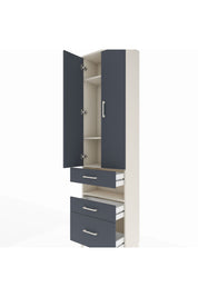 Arges Dolap 4 Raflı 3 Çekmeceli 2 Kapaklı 60x30x221 Aytaşı-Antrasit