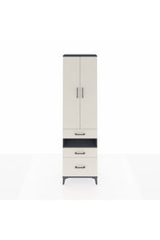 Arges Dolap 4 Raflı 3 Çekmeceli 2 Kapaklı 60x30x221 Antrasit-Aytaşı