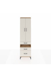 Arges Dolap 4 Raflı 3 Çekmeceli 2 Kapaklı 60x30x221 Çam-Aytaşı