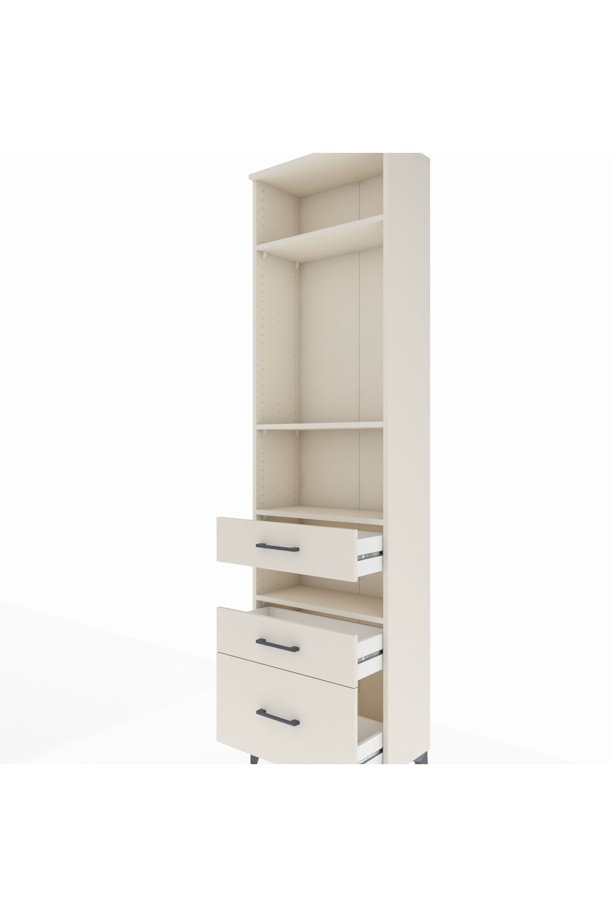 Arges Dolap 4 Raflı 3 Çekmeceli 60x30x221 Aytaşı-Aytaşı