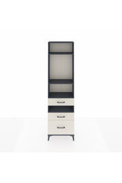 Arges Dolap 4 Raflı 3 Çekmeceli 60x30x221 Antrasit-Aytaşı