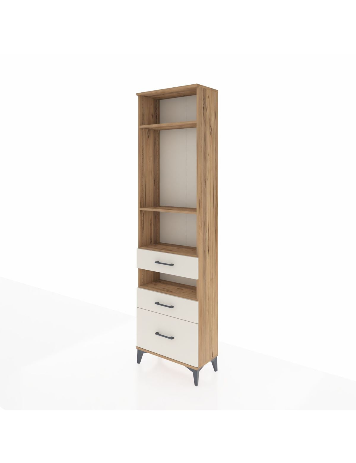 Arges Dolap 4 Raflı 3 Çekmeceli 60x30x221 - S29M096V7A