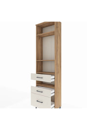 Arges Dolap 4 Raflı 3 Çekmeceli 60x30x221 Çam-Aytaşı