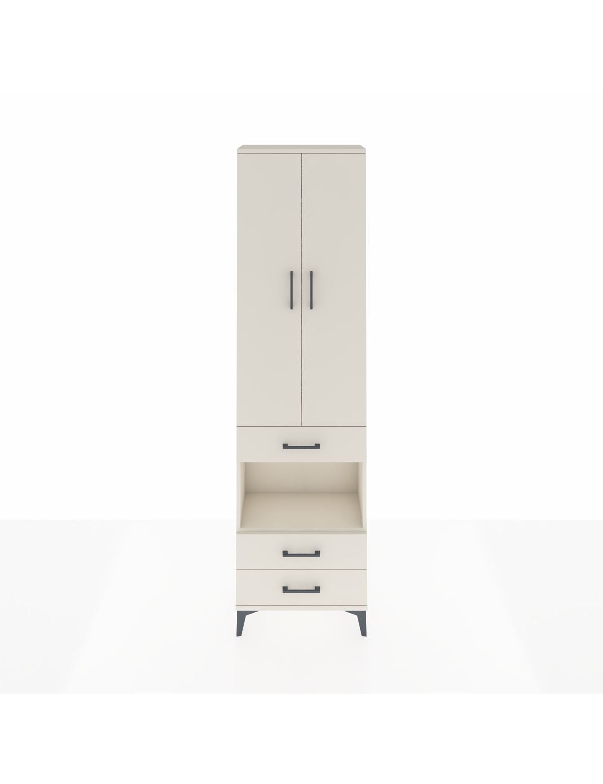 Arges Dolap 3 Raflı 3 Çekmeceli Tek Askılı 60x30x221 Aytaşı-Aytaşı