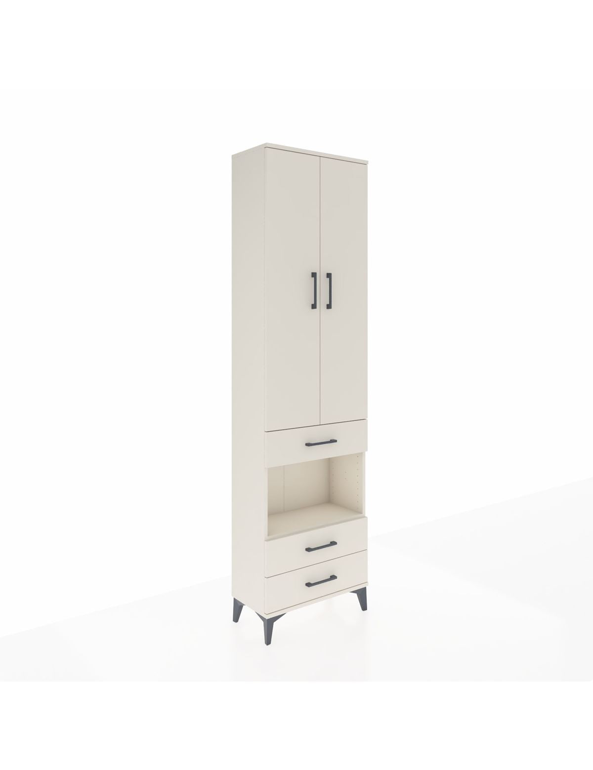 Arges Dolap 3 Raflı 3 Çekmeceli Tek Askılı 60x30x221 Aytaşı-Aytaşı