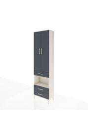 Arges Dolap 3 Raflı 3 Çekmeceli Tek Askılı 60x30x221 Aytaşı-Antrasit