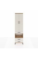 Arges Dolap 3 Raflı 3 Çekmeceli Tek Askılı 60x30x221