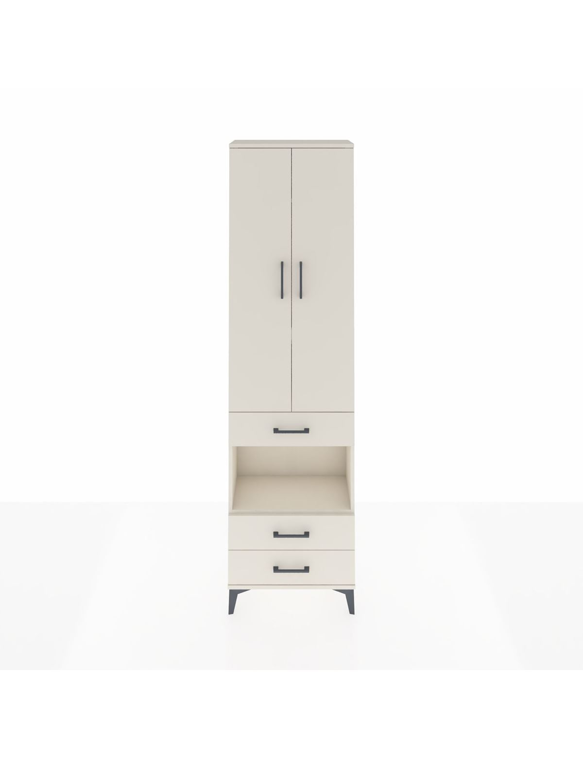 Arges Dolap 4 Raflı 3 Çekmeceli 2 Kapaklı 60x30x221 Aytaşı-Aytaşı