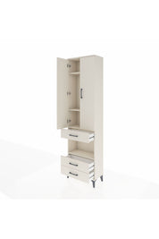 Arges Dolap 4 Raflı 3 Çekmeceli 2 Kapaklı 60x30x221 Aytaşı-Aytaşı