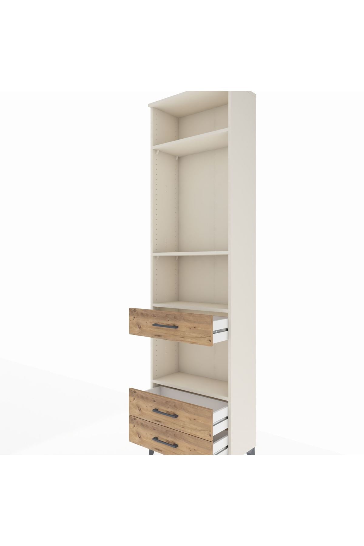 Arges Dolap 4 Raflı 3 Çekmeceli 60x30x221 Aytaşı-Çam