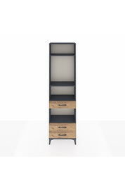 Arges Dolap 4 Raflı 3 Çekmeceli 60x30x221 Antrasit-Çam