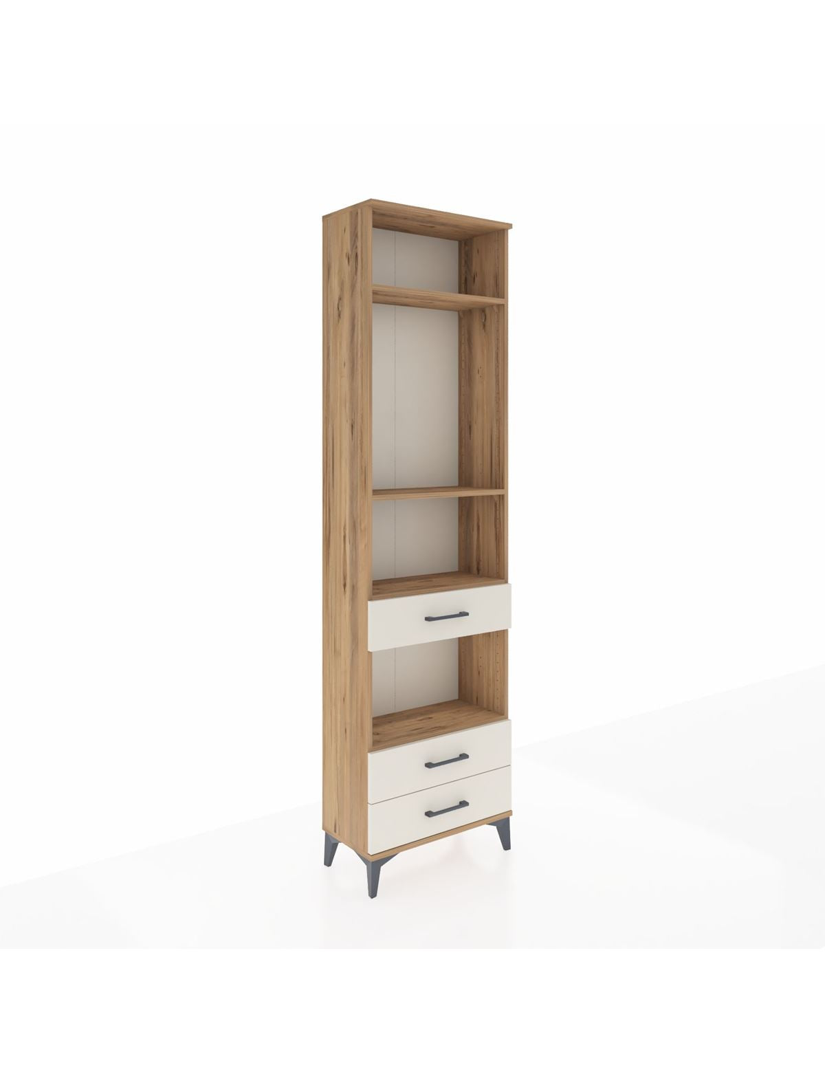 Arges Dolap 4 Raflı 3 Çekmeceli 60x30x221 Çam-Aytaşı