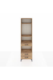 Arges Dolap 4 Raflı 3 Çekmeceli 60x30x221 Çam-Çam