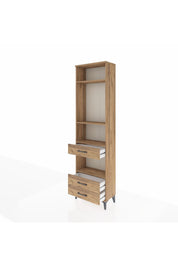 Arges Dolap 4 Raflı 3 Çekmeceli 60x30x221 Çam-Çam