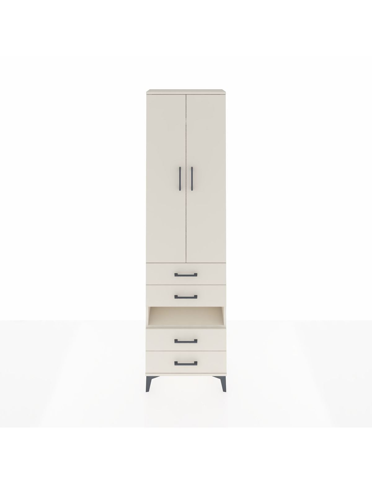 Arges Dolap 3 Raflı 4 Çekmeceli Tek Askılı 60x30x221 Aytaşı-Aytaşı