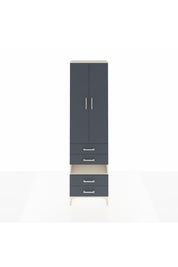 Arges Dolap 3 Raflı 4 Çekmeceli Tek Askılı 60x30x221 Aytaşı-Antrasit
