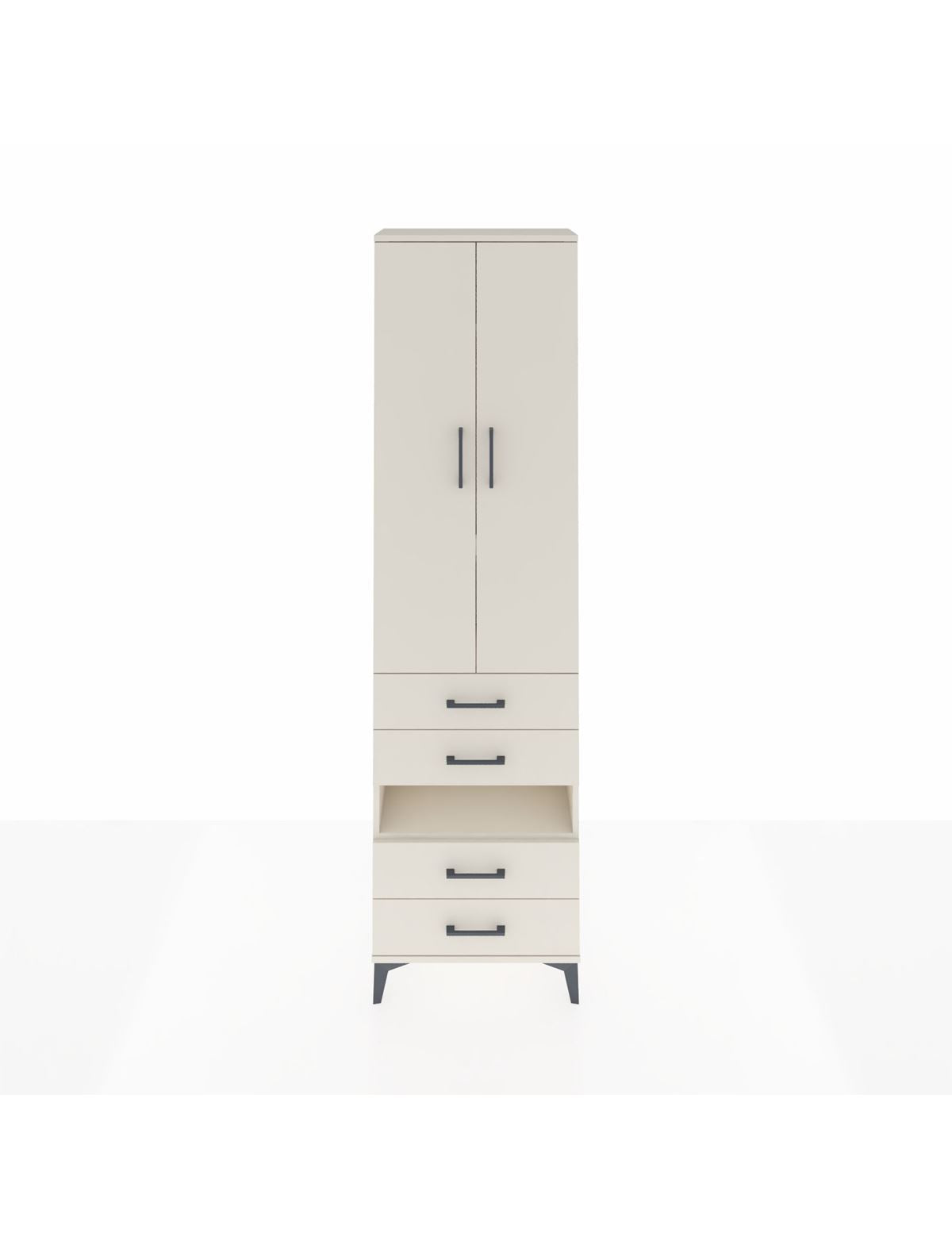 Arges Dolap 4 Raflı 4 Çekmeceli 2 Kapaklı 60x30x221 Aytaşı-Aytaşı