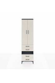 Arges Dolap 4 Raflı 4 Çekmeceli 2 Kapaklı 60x30x221 Antrasit-Aytaşı