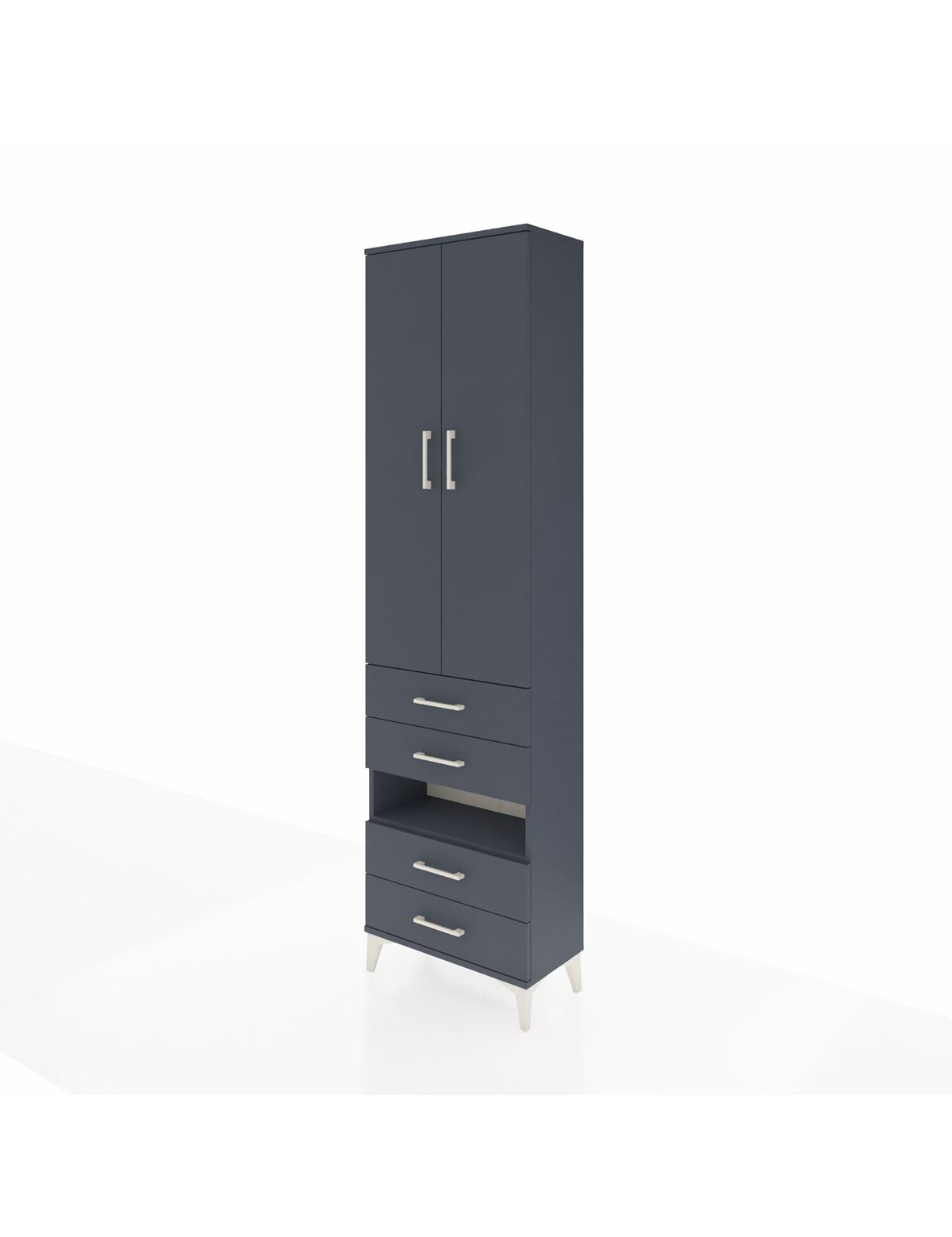 Arges Dolap 4 Raflı 4 Çekmeceli 2 Kapaklı 60x30x221 - S29M101V5A