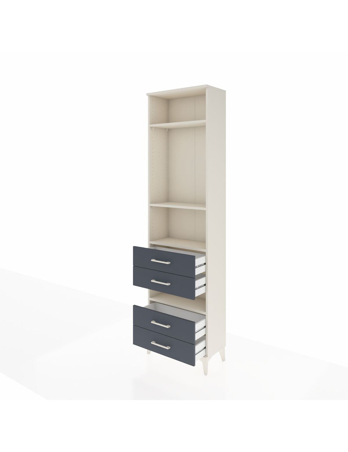 Arges Dolap 4 Raflı 4 Çekmeceli 60x30x221 - S29M102V2A