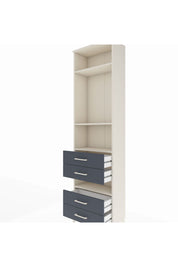 Arges Dolap 4 Raflı 4 Çekmeceli 60x30x221 Aytaşı-Antrasit