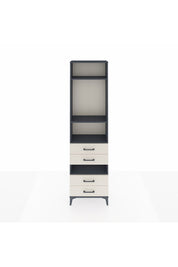 Arges Dolap 4 Raflı 4 Çekmeceli 60x30x221 Antrasit-Aytaşı