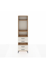 Arges Dolap 4 Raflı 4 Çekmeceli 60x30x221 Çam-Aytaşı