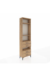 Arges Dolap 4 Raflı 4 Çekmeceli 60x30x221 Çam-Çam