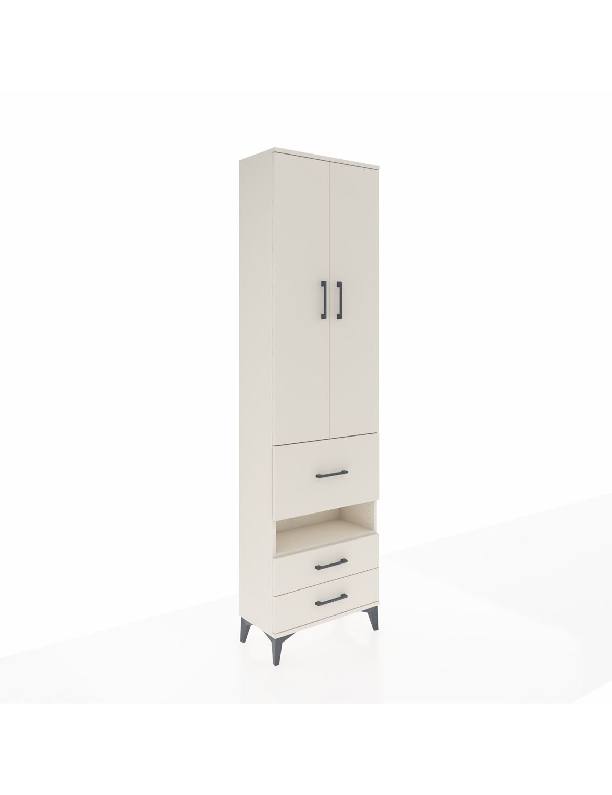 Arges Dolap 3 Raflı 3 Çekmeceli Tek Askılı 60x30x221 Aytaşı-Aytaşı