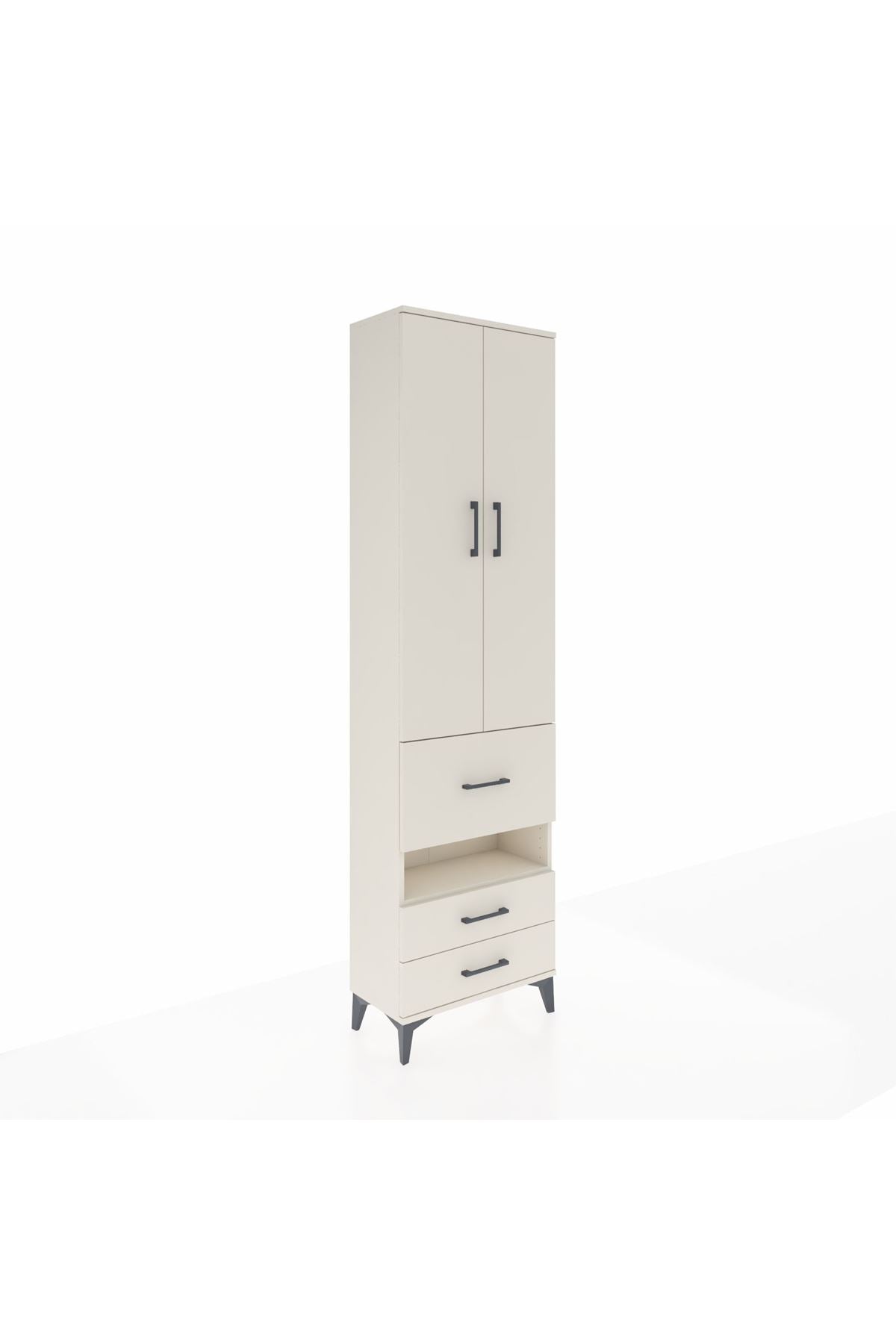 Arges Dolap 3 Raflı 3 Çekmeceli Tek Askılı 60x30x221 Aytaşı-Aytaşı