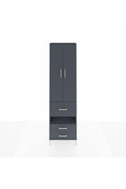 Arges Dolap 3 Raflı 3 Çekmeceli Tek Askılı 60x30x221 Antrasit-Antrasit