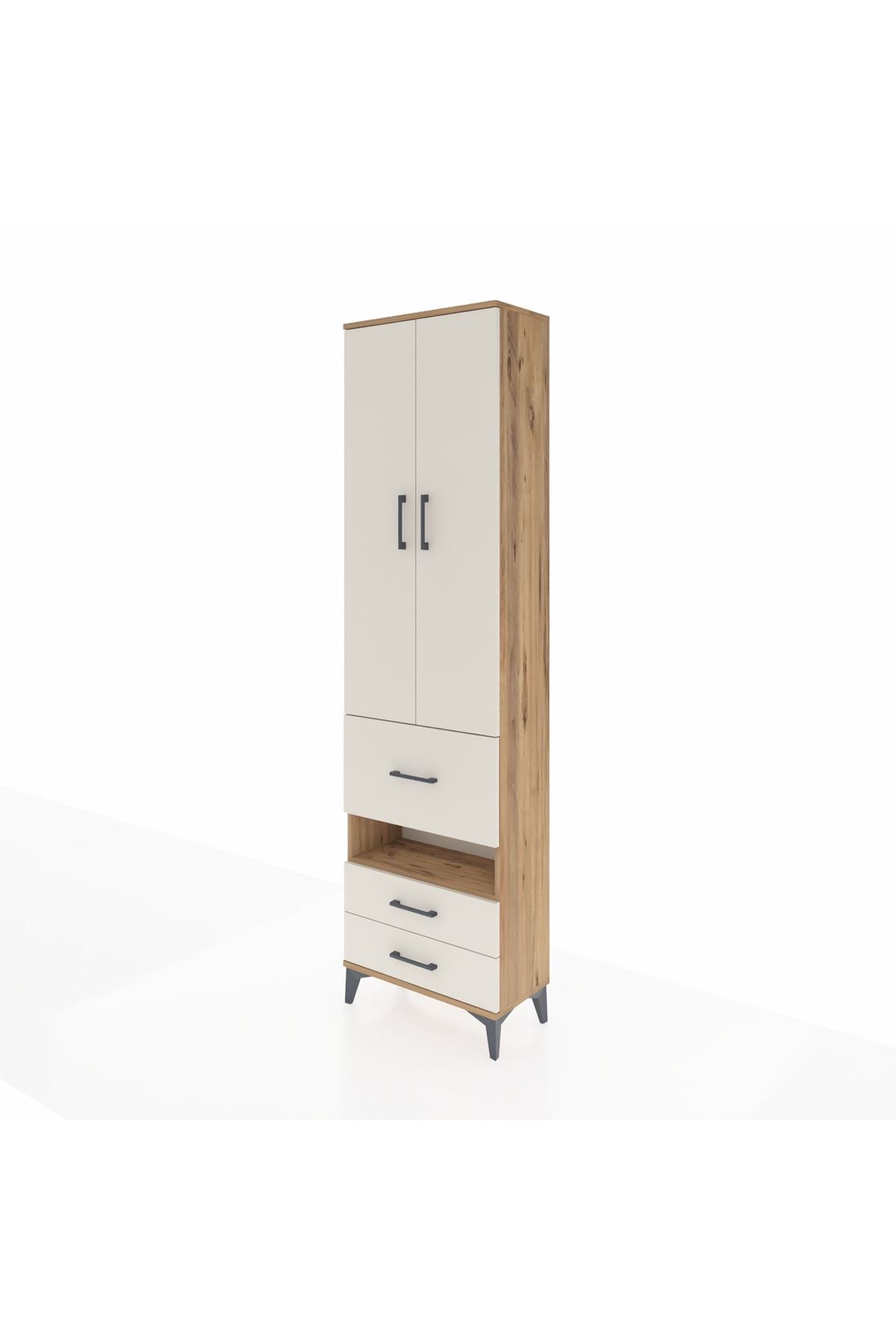 Arges Dolap 3 Raflı 3 Çekmeceli Tek Askılı 60x30x221 - S29M103V7A