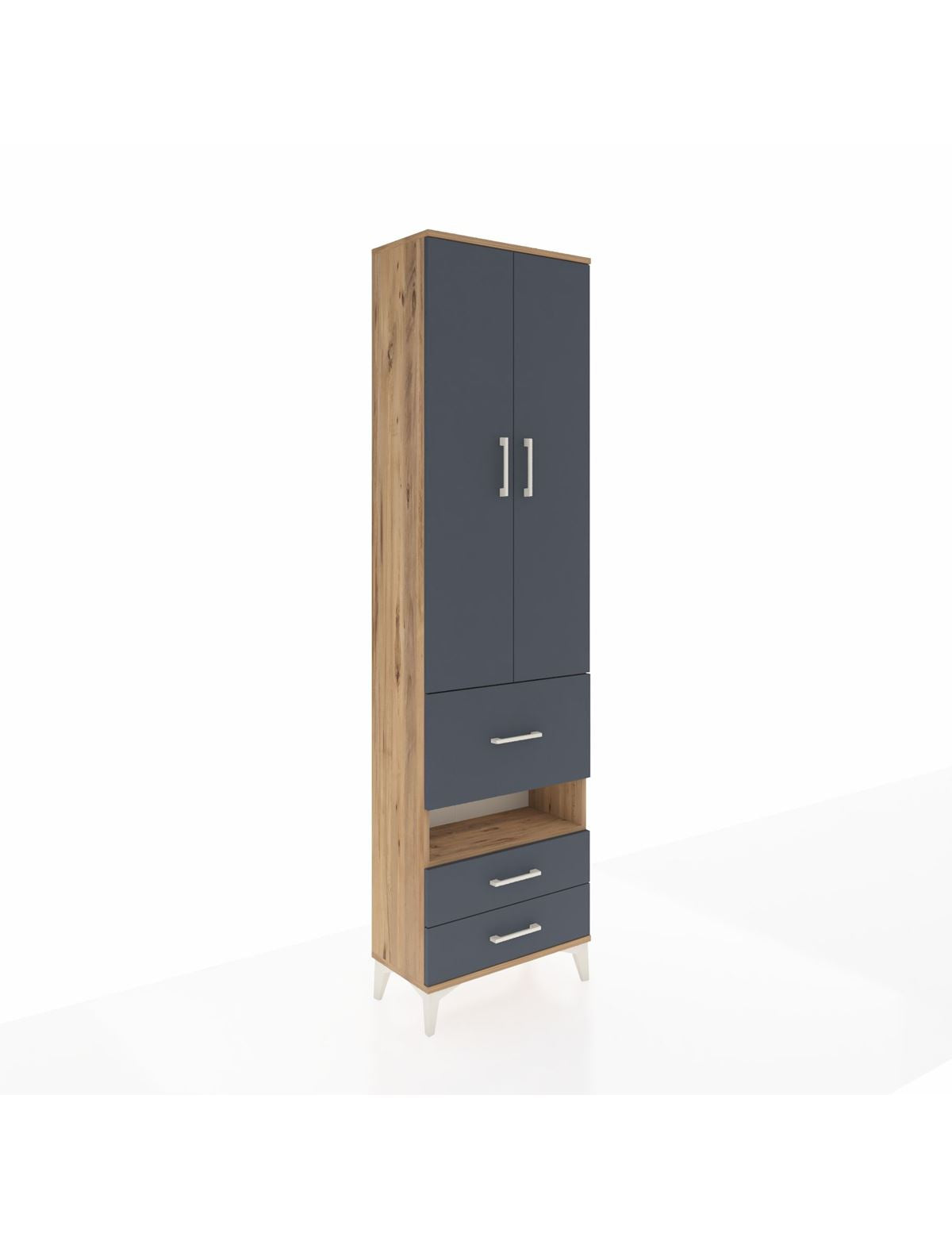 Arges Dolap 3 Raflı 3 Çekmeceli Tek Askılı 60x30x221 - S29M103V8A