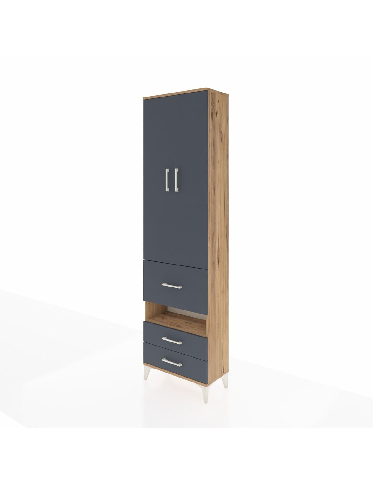 Arges Dolap 3 Raflı 3 Çekmeceli Tek Askılı 60x30x221 - S29M103V8A