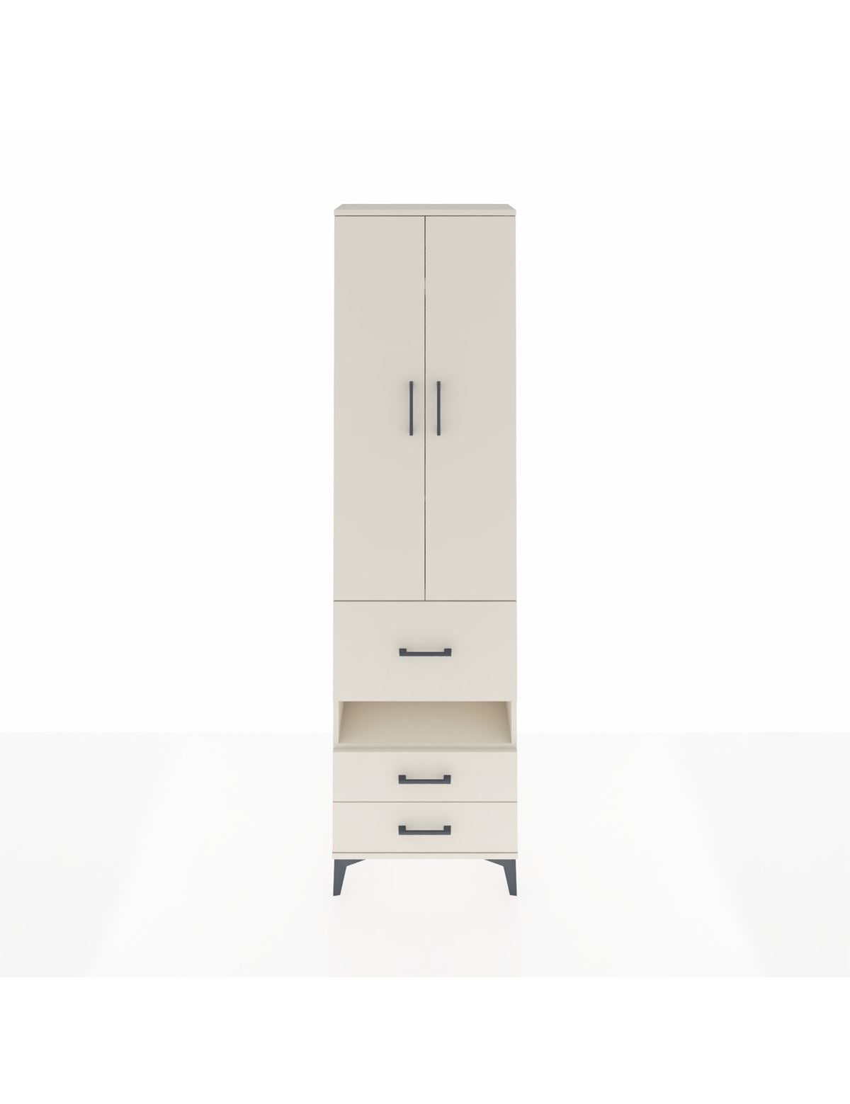 Arges Dolap 4 Raflı 3 Çekmeceli 2 Kapaklı 60x30x221 Aytaşı-Aytaşı