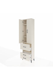 Arges Dolap 4 Raflı 3 Çekmeceli 2 Kapaklı 60x30x221 Aytaşı-Aytaşı