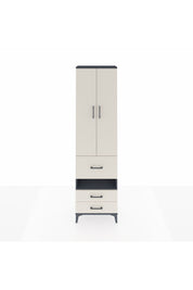 Arges Dolap 4 Raflı 3 Çekmeceli 2 Kapaklı 60x30x221 Antrasit-Aytaşı