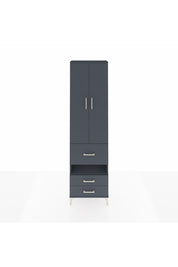 Arges Dolap 4 Raflı 3 Çekmeceli 2 Kapaklı 60x30x221 Antrasit-Antrasit