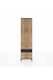 Arges Dolap 4 Raflı 3 Çekmeceli 2 Kapaklı 60x30x221 Antrasit-Çam