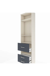 Arges Dolap 4 Raflı 3 Çekmeceli 60x30x221 Aytaşı-Antrasit