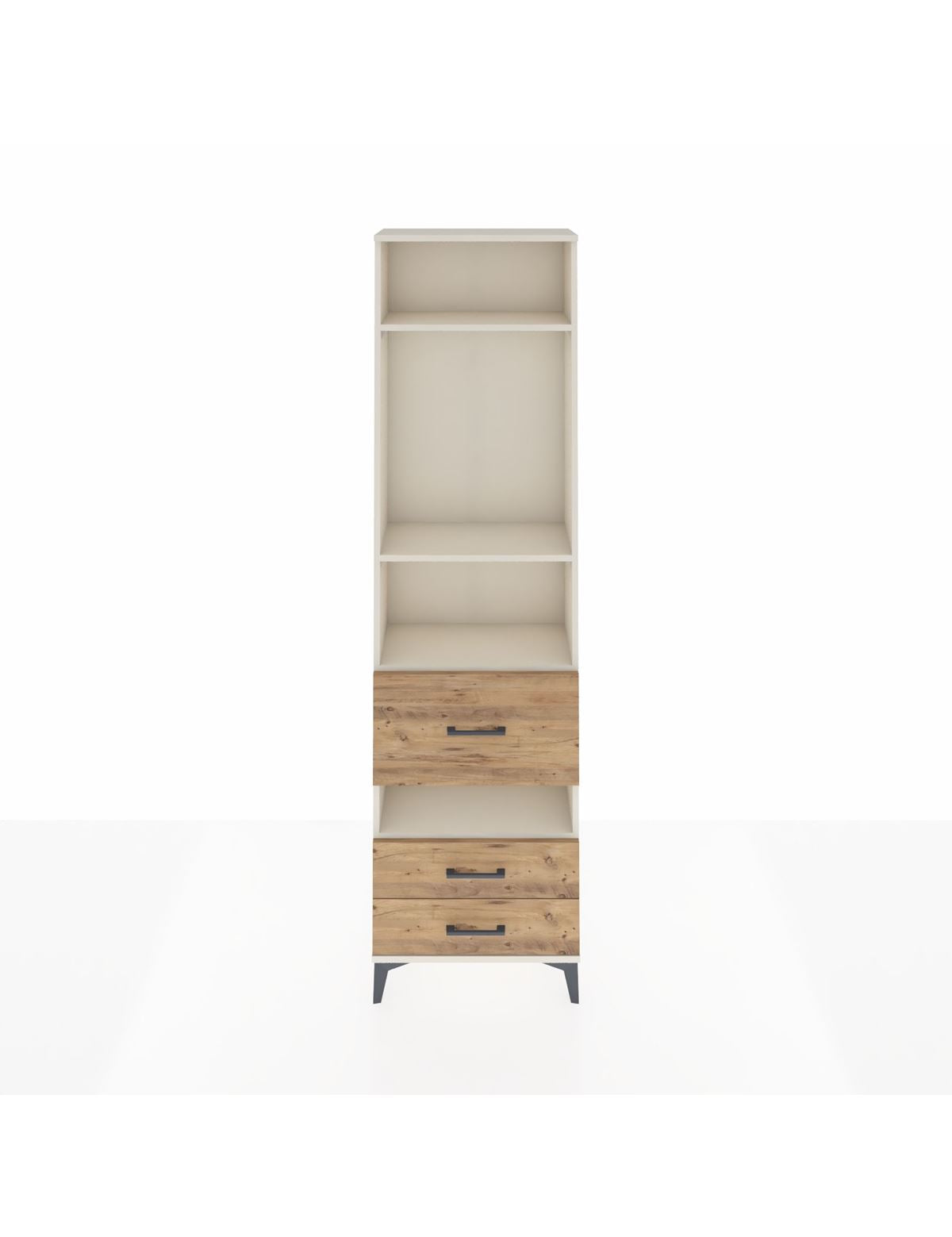 Arges Dolap 4 Raflı 3 Çekmeceli 60x30x221 Aytaşı-Çam