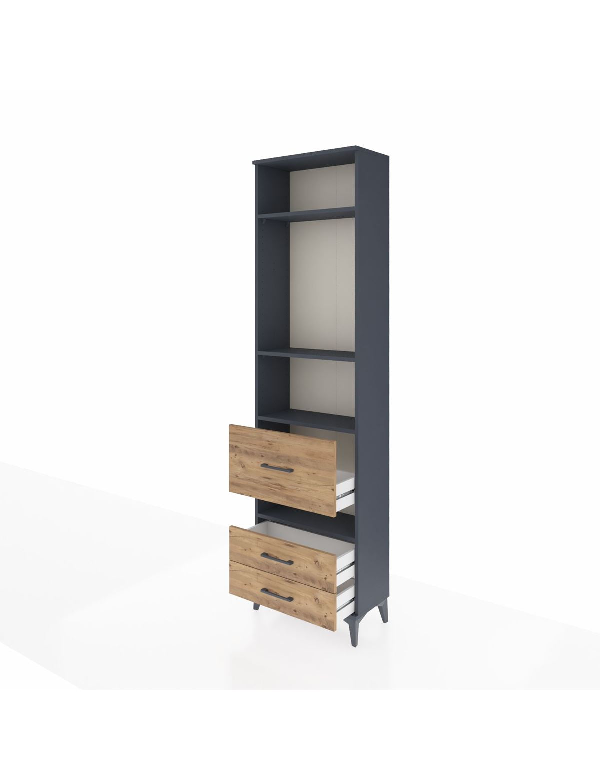 Arges Dolap 4 Raflı 3 Çekmeceli 60x30x221 - S29M105V6A