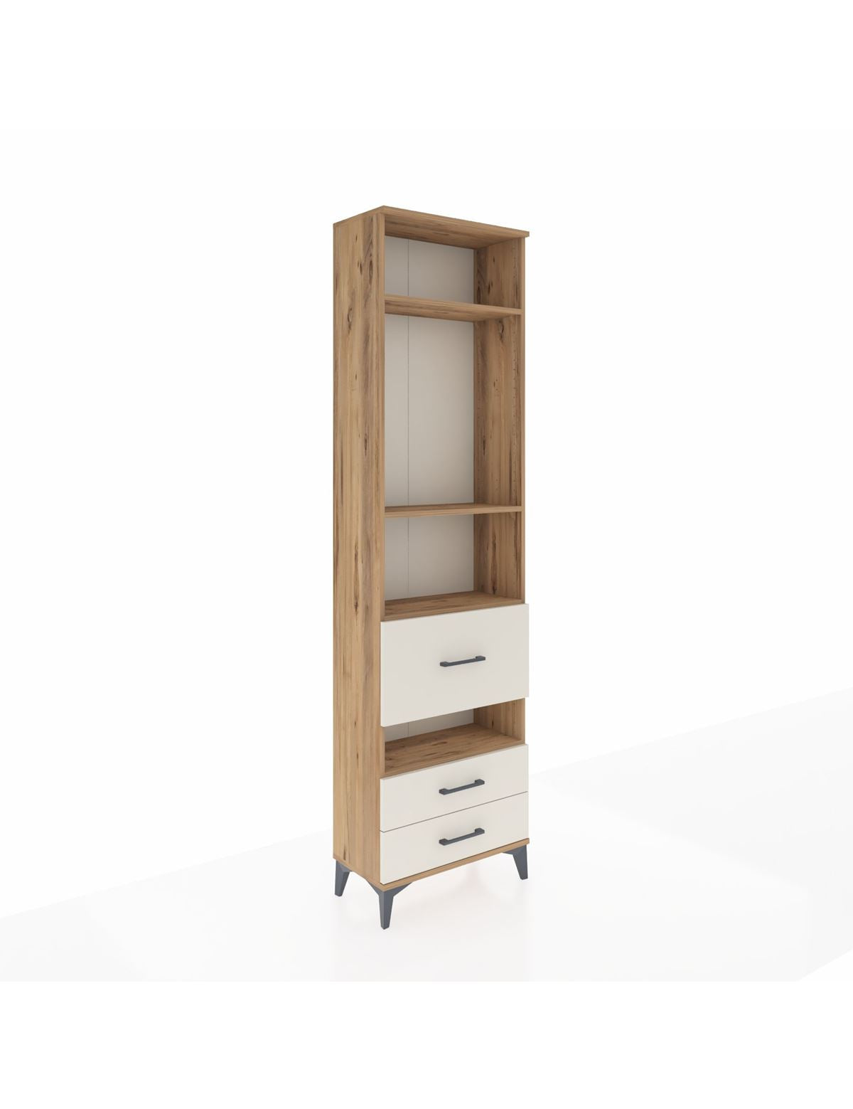 Arges Dolap 4 Raflı 3 Çekmeceli 60x30x221 Çam-Aytaşı